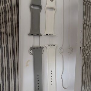 Nike Apple Watch Band (Grey & White) – Sport Band – S/M & M/L – Genuine